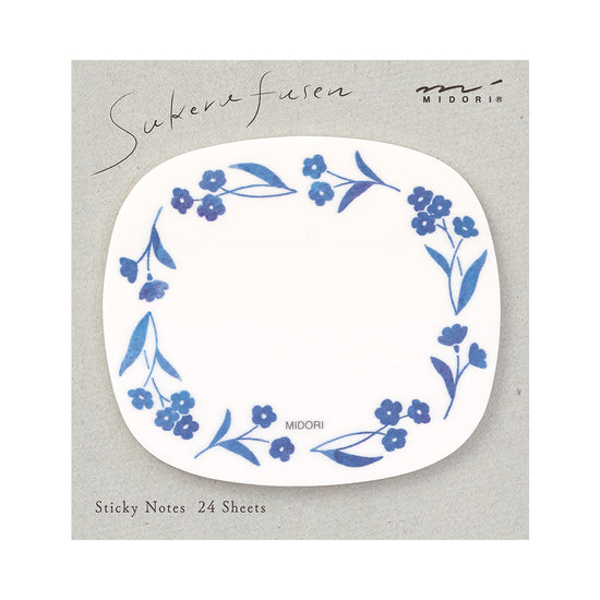 sticky-notes-fleurs-bleues vue 1
