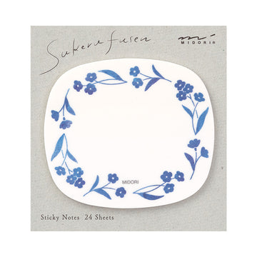sticky-notes-fleurs-bleues vue 1