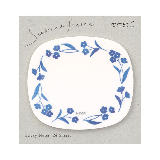 sticky-notes-fleurs-bleues vue 1