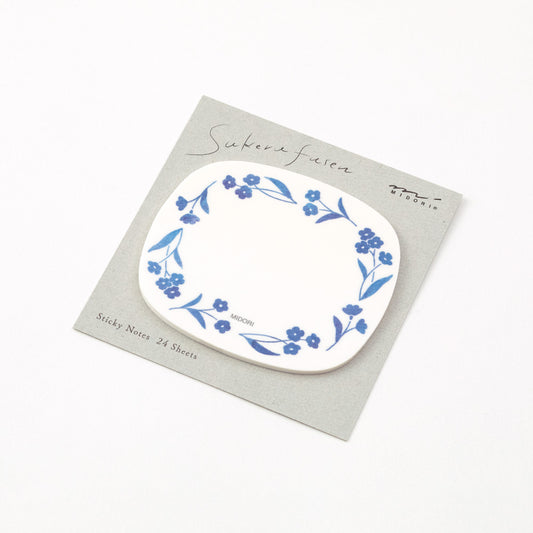 sticky-notes-fleurs-bleues vue 2