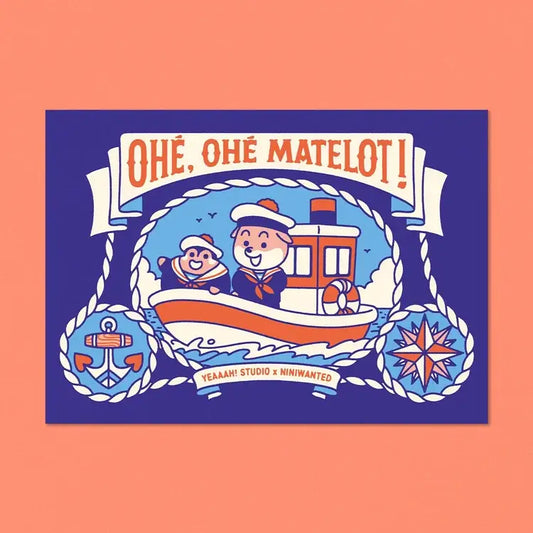 Carte postale  « Mimi & Bobby - Matelot » - A6 - Yeaaah! Studio