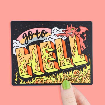 Stickers vinyle - Go To Hell - Turtle's Soup