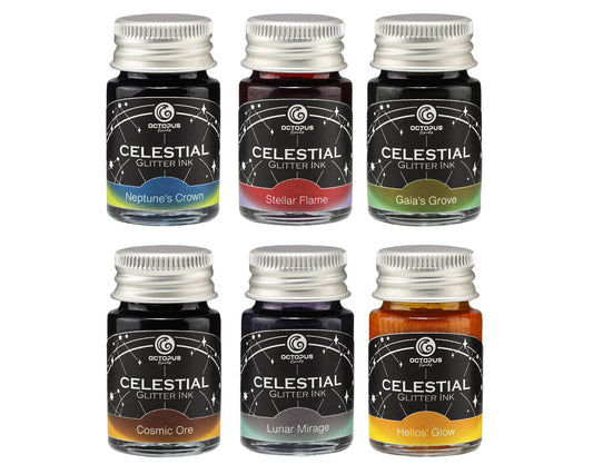 Encres scintillantes Celestial – 10 mL - Octopus Fluids - Couleurs au choix