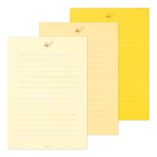 Bloc Papier à lettres Or 3 couleurs