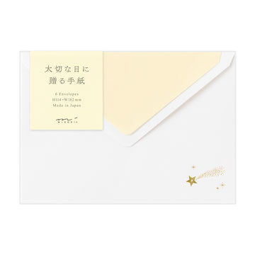 Enveloppes Midori – Washi C6 « Étoiles précieuses »