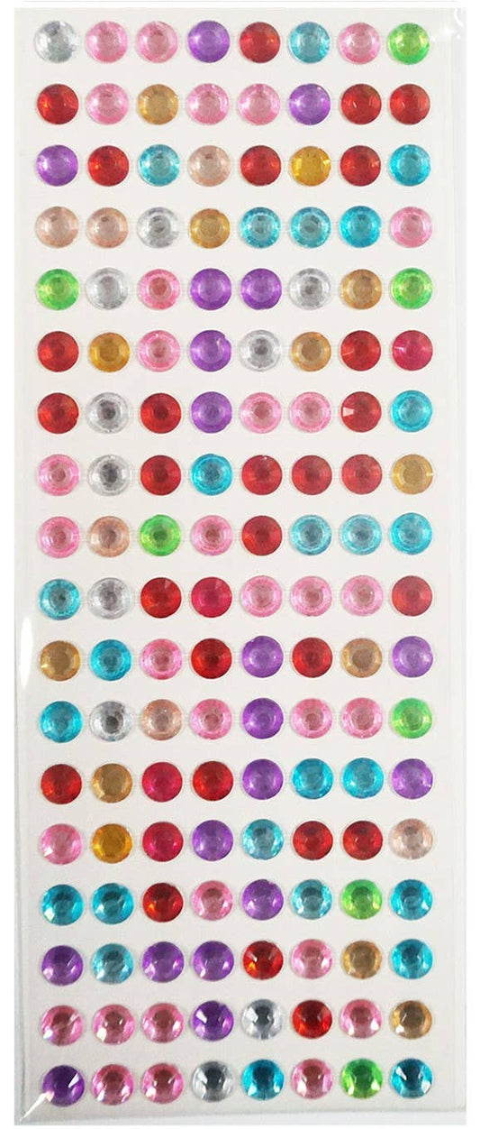 Autocollants ronds étincelants en gemmes – 10 mm
