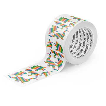 Sticker Dinosaure Arc en ciel - Sur le rouleau - Pipsticks