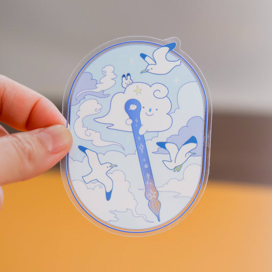Sticker vinyle transparent « Plume en verre Sky » | Thousand Skies