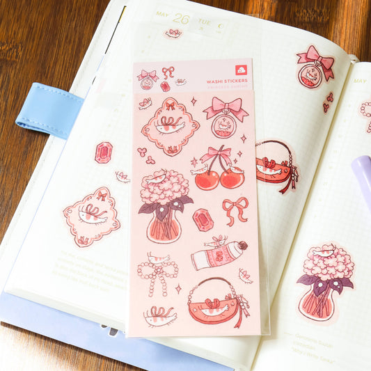 Planche d'autocollants Washi – Princesse Crevette – Thousand Skies