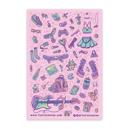 Planche de stickers “E-Girl” – Turtle's Soup