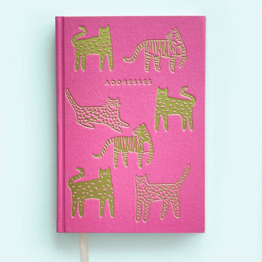carnet-dadresses-wild-cats-rose vue 1