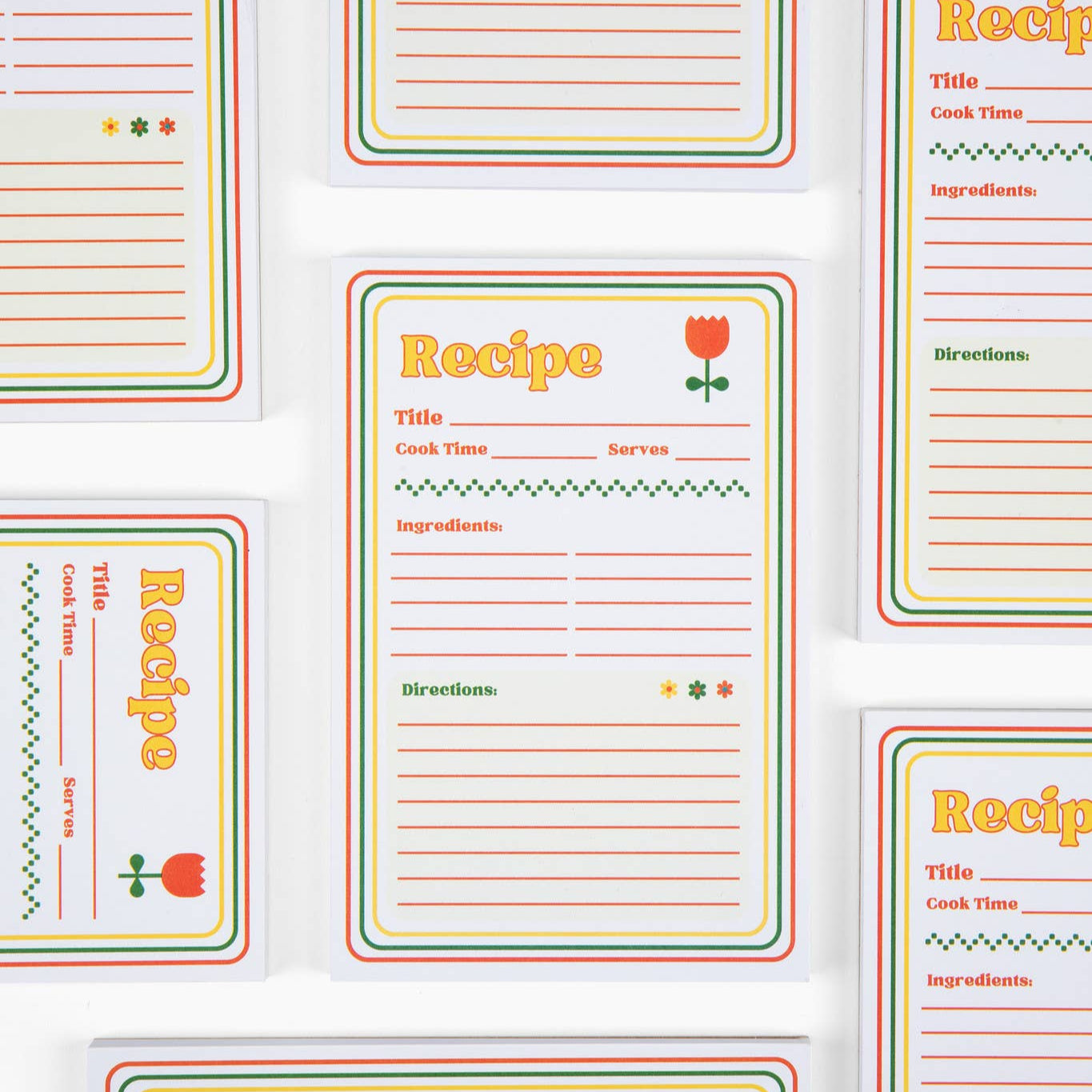 Bloc note fiche recette