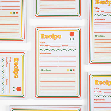Bloc note fiche recette
