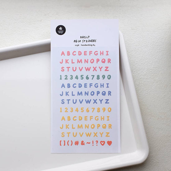Stickers lettres majuscules et chiffres #3 n°1136 Suatelier