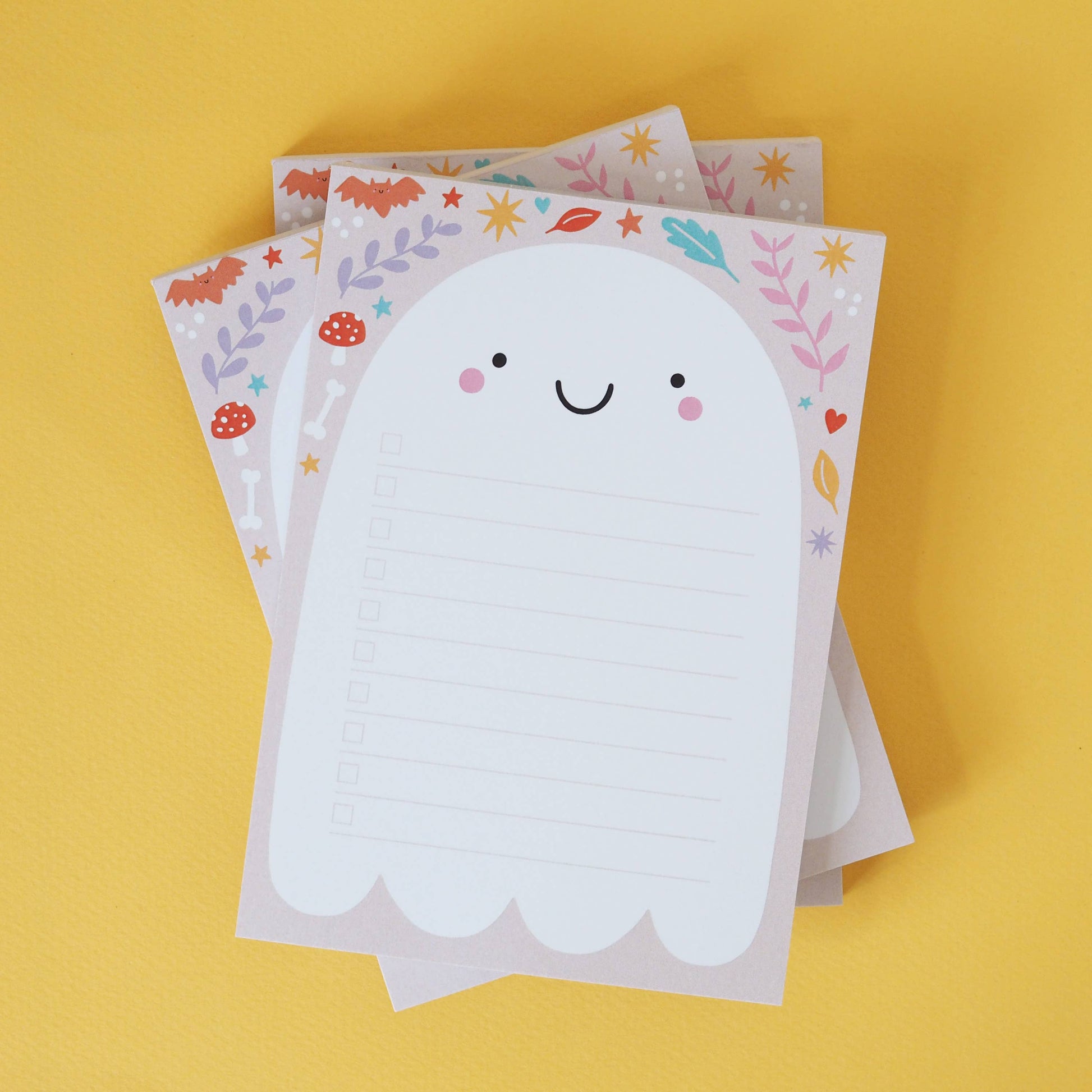 Joli bloc-notes coloré Mini Ghost - A6 rose pale