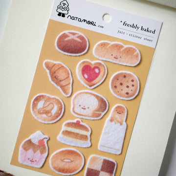 Planche de stickers en feutrine « Fraîchement cuit » | Natamori