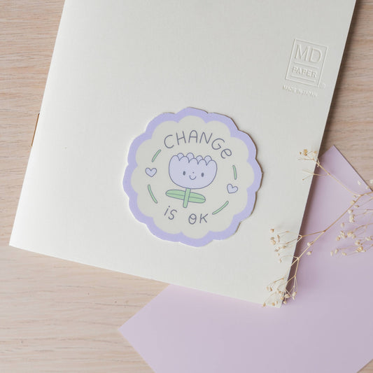 Stickers "Le changement, c'est bien" - Message d'amour-propre inspirant - Ivna Lins