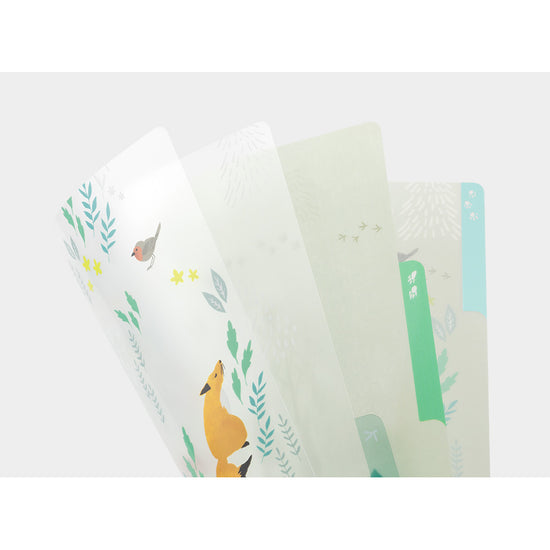 Pochettes / chemises à onglets Midori A4 forêt onglets
