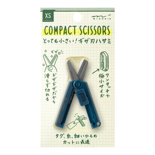 XS Ciseaux compacts dentelés – Coloris au choix – Midori
