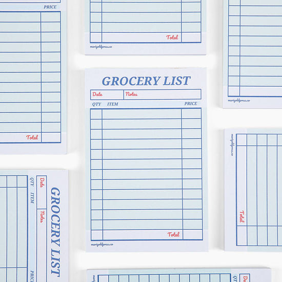 Bloc note epicerie retro