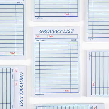 Bloc note epicerie retro
