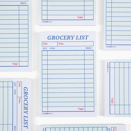 Bloc note epicerie retro