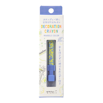crayon-de-decoration-jaune-et-bleu vue 1