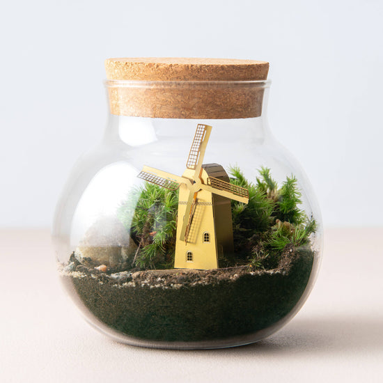 modele-miniature-en-laiton-de-moulin-a-vent-pour-terrarium-et-bricolage vue 2