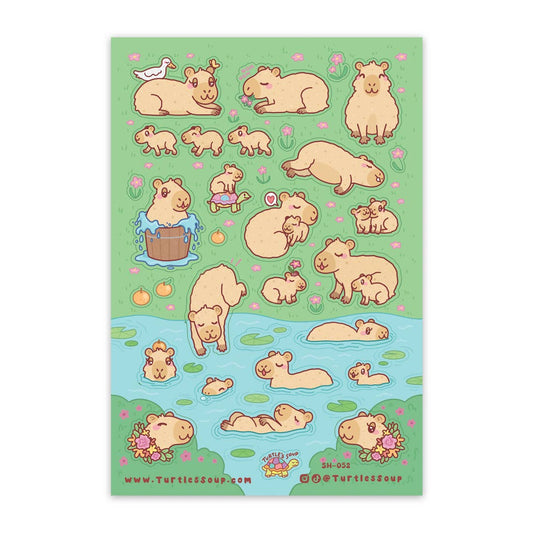 Planche de stickers “Capy Time” – Turtle's Soup