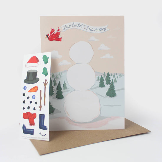 carte-scene-autocollant-construis-un-bonhomme-de-neige vue 3