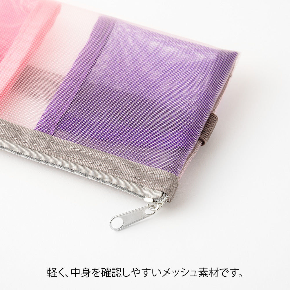 Étui trousse élastique Midori – Mesh pour B6 à A5 rose
