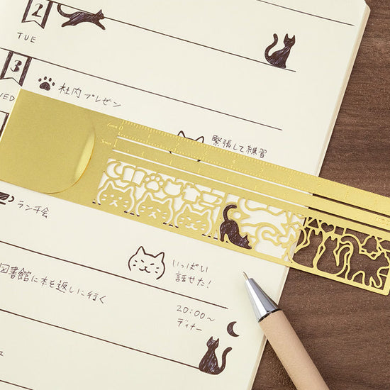regle-normographe-clip-motifs-chats-or vue 5