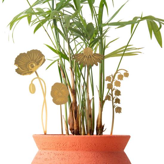 jardin-de-fleurs-en-laiton-decoration-dinterieur-doree-fleurs-en-metal vue 3