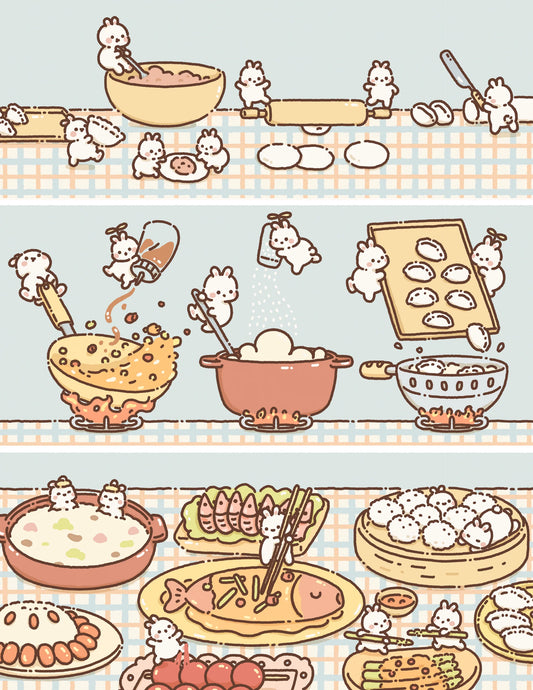 Affiche « Bunnies Dinner » – 2jingis2jing