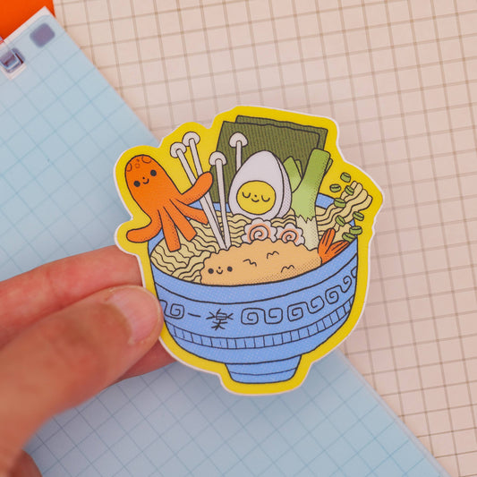 Sticker vinyle – Bol de ramen kawaii – Ivna Lins