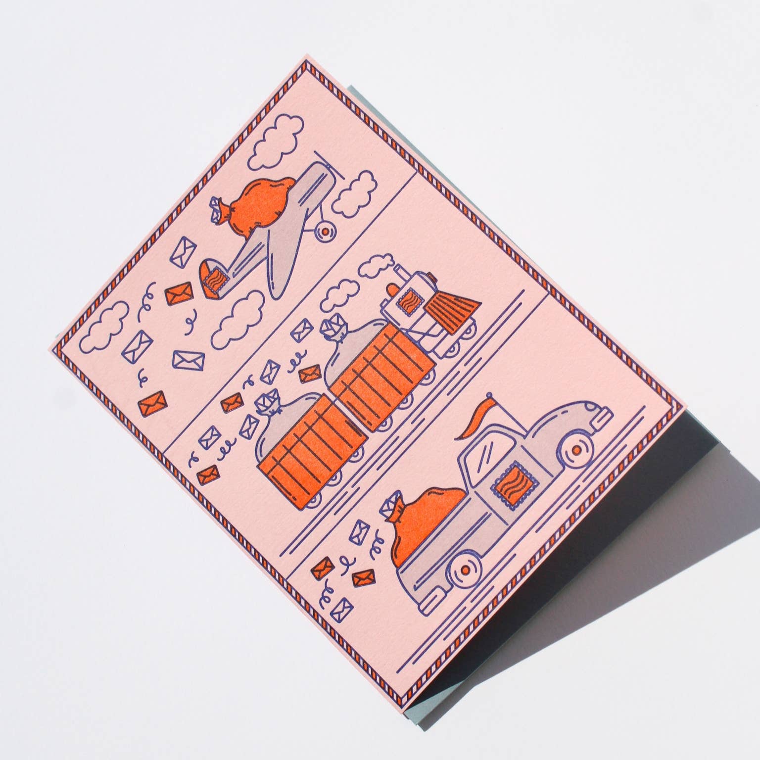Carte de voeux transport poste M.C. Pressure