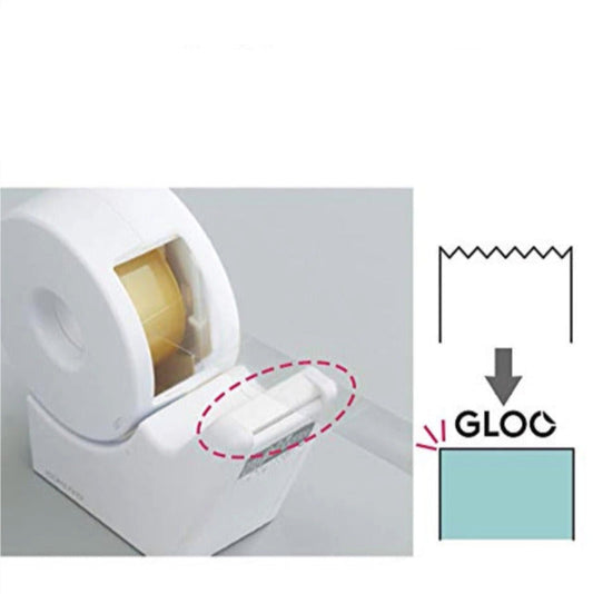 KOKUYO Gloo – Dérouleur de ruban adhésif à ventouse (Blanc) decoupe