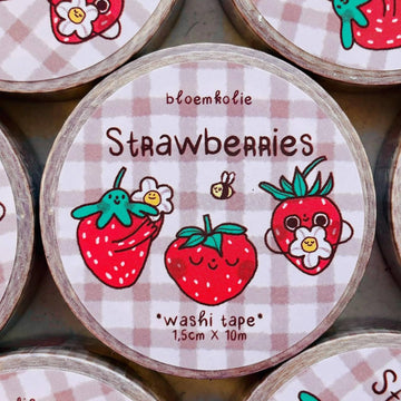 Washi Tape Fraises Vichy – Bloemkolie