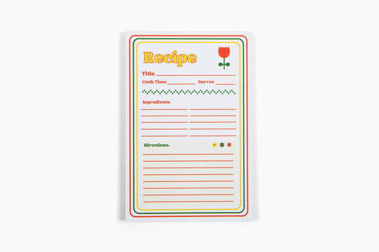 Bloc-notes de recettes des années 70