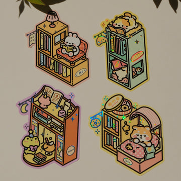 Stickers découpés – Club de Lecture de l’Île Bunnie - plusieurs modèles disponibles