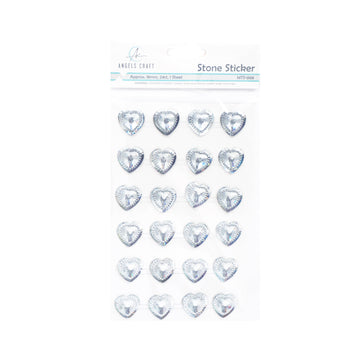 Autocollant pierre précieuse coeur scintillant – Cœur 24 carats