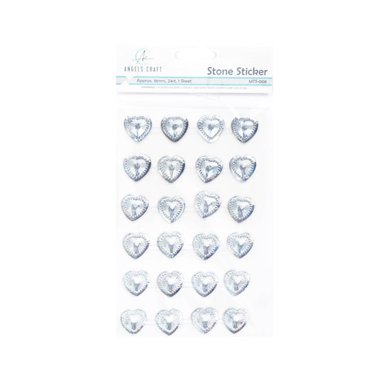 Autocollant pierre précieuse coeur scintillant – Cœur 24 carats