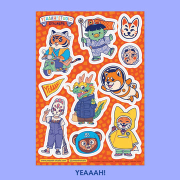 Planche de 10 stickers « Yeaaah » – Yeaaah! Studio