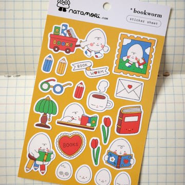 Planche de stickers « Rat de bibliothèque » | Natamori