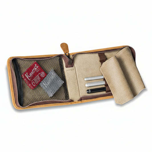 Étui de voyage pour stylos Kaweco – Cuir suédé brun