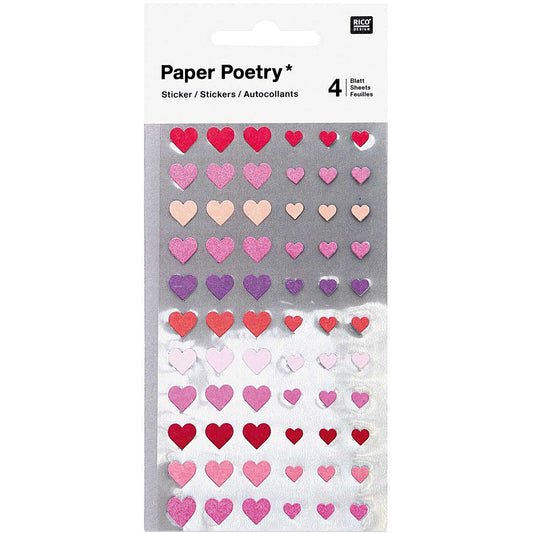 Paper Poetry – Stickers Cœurs (264 pièces)