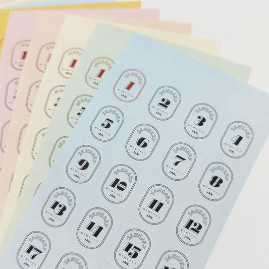 Planche de Stickers Calendrier perpétuel Vintage – BenStore