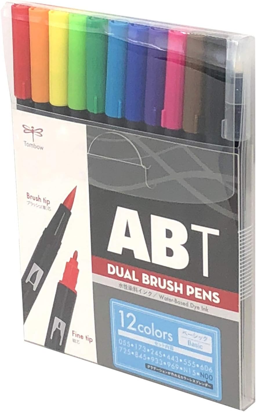 Set 12 feutres Dual Brush Pens ABT Tombow basic