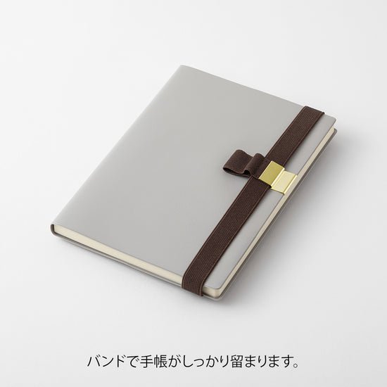 Bandeau Porte-Stylo – Marron, Noir ou Bleu – Midori disposition cahier carnet