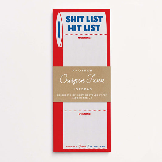 bloc notes shit list hit list Crispin Finn